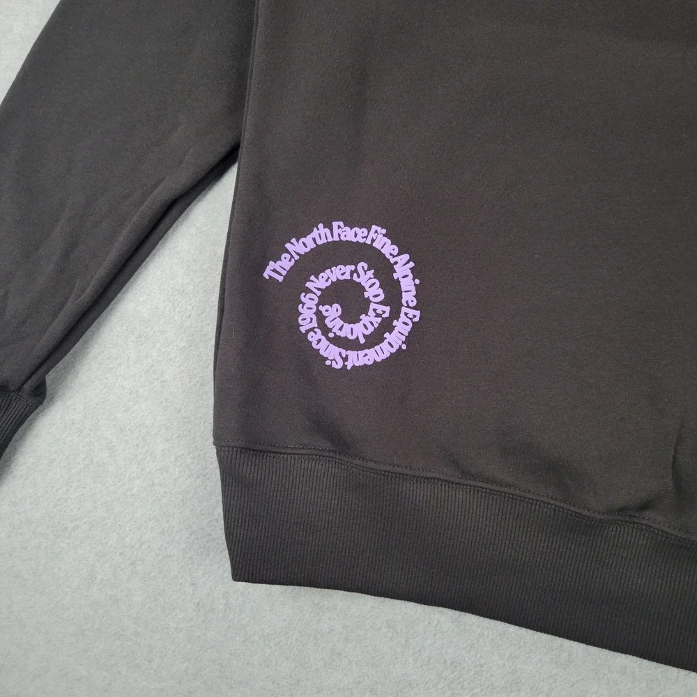 The North Face Mens Outdoor Hoodie Black Graphic Climb Sweatshirt NF0A86WS S NWT